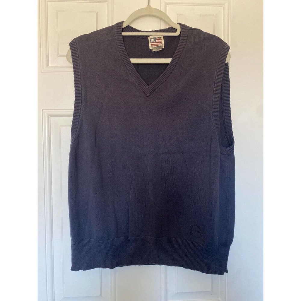 Vintage Polo Ralph Lauren Navy Sweater Vest Size XL Mens